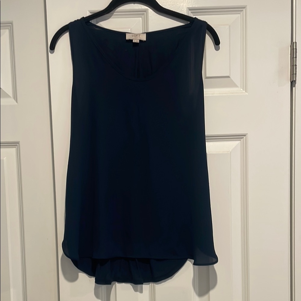 Women's Navy Blue Sleeveless Top